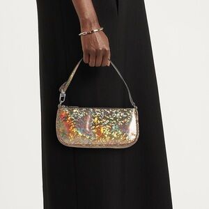 BY FAR Rachel Bag in Bronze Disco Hologram Leather